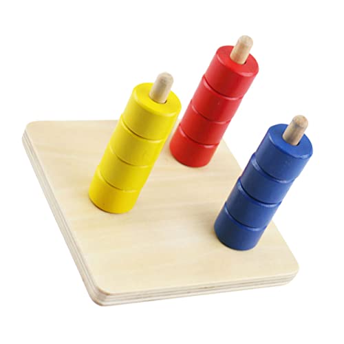 CIYODO Holzspielzeug Säulensortierer Stapelspiel Farblernspiel Montessori Lernspielzeug für Frühe Entwicklung Motorik Konzentration Jungen Mädchen CIYODO Holzspielzeug Säulensortierer Stapelspiel Farblernspiel Montessori Lernspielzeug für Frühe Entwicklung Motorik Konzentration Jungen Mädchen von CIYODO