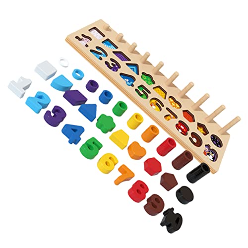 CIYODO Holzspielzeug für Formen und Zahlen Matching Pädagogisches Montessori für Kleinkinder Fördert Farben und Zahlenverständnis für Eltern Junge Mädchen Interaktion von CIYODO