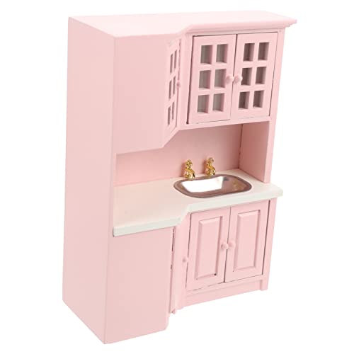 CIYODO Holzspüle und Arbeitsplatte Rosa Miniaturmöbel Zubehör für Puppenhaus Realistisches Mini Haus Dekorationsornament CIYODO Holzspüle und Arbeitsplatte Rosa Miniaturmöbel Zubehör für Puppenhaus Realistisches Mini Haus Dekorationsornament von CIYODO