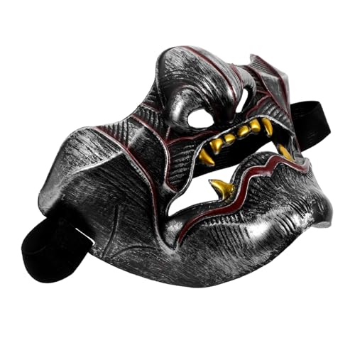 CIYODO Japanische Hannya Maske Cosplay Halbgesichtsmaske für Karneval Bühnenauftritte Party Requisit Unisex Theater Kostümaccessoire von CIYODO