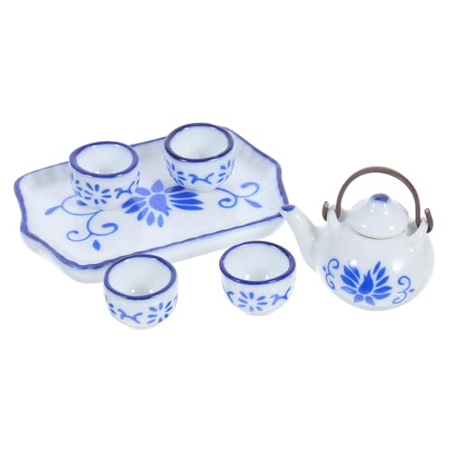 CIYODO Keramik Teeservice Chinesisches Blau Weißes DIY Puppenhaus Zubehör Wasserdichtes Elegantes Foto Requisit und Dekoratives Mini für Puppenhaus CIYODO Keramik Teeservice Chinesisches Blau Weißes DIY Puppenhaus Zubehör Wasserdichtes Elegantes Foto Requisit und Dekoratives Mini für Puppenhaus von CIYODO