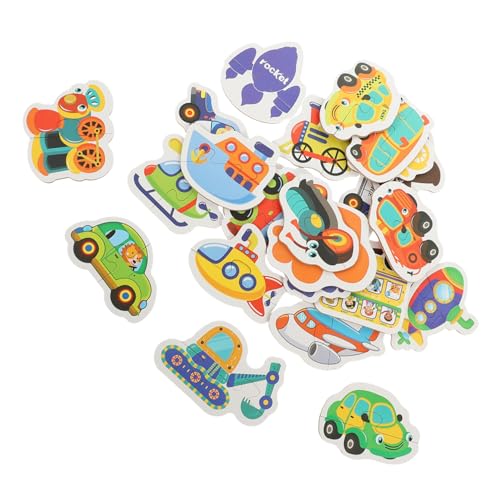 CIYODO Kinderpuzzle Jahre Lernspielzeug mit Verkehrsmotiven Teiliges Papier Puzzleteil für Kleinkinder Fördert Kognitive Fähigkeiten Feinmotorik und Eltern Junge Mädchen Spielspaß von CIYODO