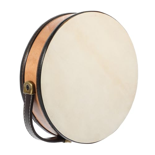 CIYODO Kinderspielzeug-Tamburin Percussion-Handtrommel Kindertrommelspielzeug Musikalisches Tamburin Trommelglocke Für Tamburin Für Handklopfspielzeug Schlaginstrument Holz von CIYODO
