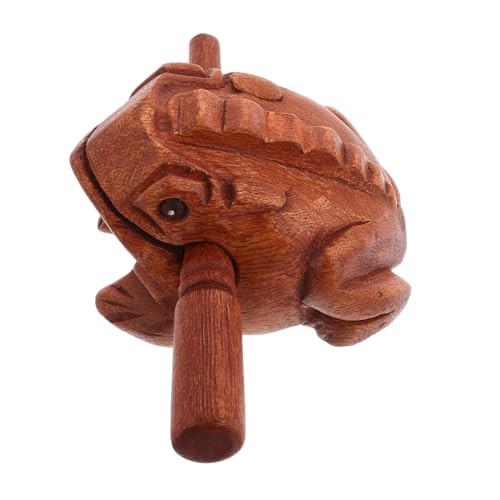 CIYODO Froschinstrument Aus Holz – Thailändisches Handgeschnitztes Mit Fröschen Und Kröten Pädagogisches Musikspielzeug Rhythmus-schlaginstrument Für Kinder von CIYODO
