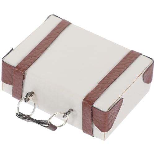 CIYODO Koffer Für Puppenhaus Vintage Puppenhaus Weißes Puppen Trolley Zubehör Deko Koffer Für Puppenhaus Szenen Accessoire Für Miniaturwelten von CIYODO