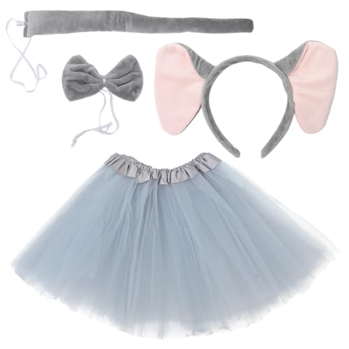 CIYODO Kostüm Teilig Elefantenohren Stirnband mit Tüllrock für Frauen Halloween Geburtstag Party Zubehör Leicht und Wiederverwendbar CIYODO Kostüm Teilig Elefantenohren Stirnband mit Tüllrock für Frauen Halloween Geburtstag Party Zubehör Leicht und Wiederverwendbar von CIYODO