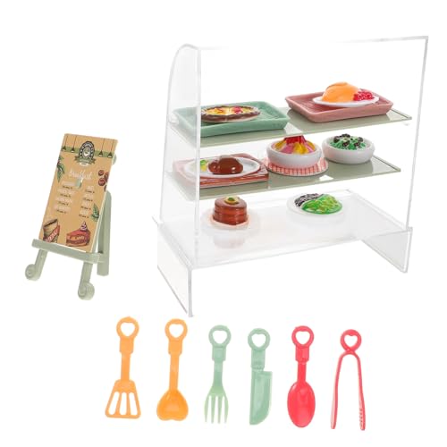 CIYODO Kuchenständer Set Realistisches Backwaren Display für Puppenhäuser mit Lebensmittelzubehör für Kreative Spielküchen und Junge Bäckerinnen CIYODO Kuchenständer Set Realistisches Backwaren Display für Puppenhäuser mit Lebensmittelzubehör für Kreative Spielküchen und Junge Bäckerinnen von CIYODO
