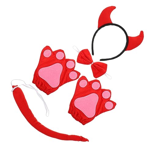 CIYODO Kühe Horn Haarschmuck Set Teiliges Kostümset mit Haarreif Schleife und Handschuhen für Halloween Mottopartys und Cosplay Bequem und Vielseitig für Erwachsene CIYODO Kühe Horn Haarschmuck Set Teiliges Kostümset mit Haarreif Schleife und Handschuhen für Halloween Mottopartys und Cosplay Bequem und Vielseitig für Erwachsene von CIYODO