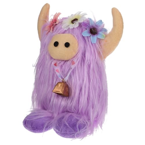 CIYODO Kuhpuppe Ornament Die Tierdekoration Kuscheltiere Kuschelkuh Realistische Tiere Große Kuh Kuscheltier Kühe Dekorative Kuh Plüsch Violett von CIYODO