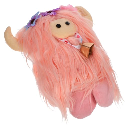 CIYODO Kuhpuppe Ornament Stofftier Tierdekoration Dekoratives Kuhspielzeug Kuhspielzeug Kühe Ausgestopfte Kuhpuppe Kuhzeug Tier Ausgestopfte Nutztiere Plüsch Rosa von CIYODO