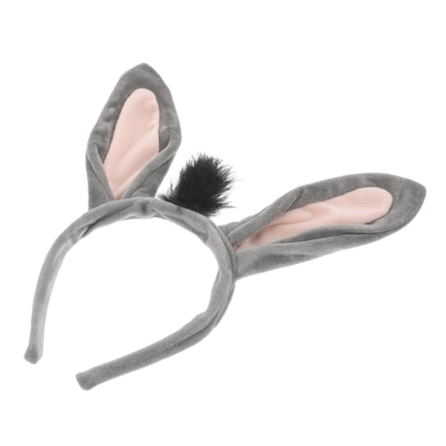 CIYODO Kuscheliger Eselohren Haarreif für Tierkostüme Weiches Plüschmaterial für Partys Cosplay und Feiertagsveranstaltungen Lustiges Kostümzubehör für Erwachsene von CIYODO