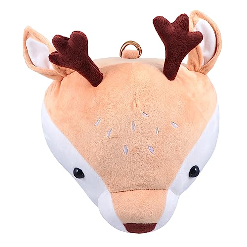 CIYODO Kuschelpuppe aus rehbraunem Plüsch Wand-Rentier-Puppe Hirsch Plüschtiere Kinderpuppe Home Wall Ornament hängende Plüschhirschpuppe Kristallsamt von CIYODO
