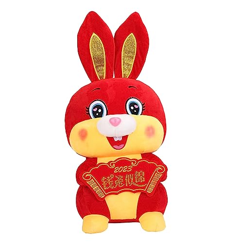 CIYODO Kuscheltier Hase Niedliches Plüschmaskottchen für Jahr des zu Neujahr oder Geburtstagen Hautfreundlich Verformbar CIYODO Kuscheltier Hase Niedliches Plüschmaskottchen für Jahr des zu Neujahr oder Geburtstagen Hautfreundlich Verformbar von CIYODO