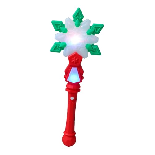 CIYODO LED Schneeflocken Zauberstab mit Einfachem Ein Knopf Design Leuchtender Weihnachtsstab für Erwachsene Magisches Partyspielzeug für Weihnachtsfeiern Geburtstage und von CIYODO