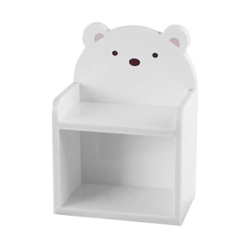CIYODO Lagerregal tragen winzige Möbel Miniaturhauszubehör puppenhaus Wohnzimmer möbel kleines Bücherregal Ausstellungsregal für Miniaturen Mini -Hausmöbel winzige Hausmöbel Acryl Weiß von CIYODO