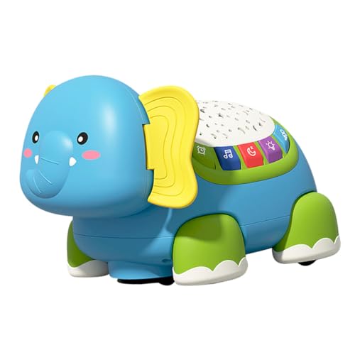 CIYODO Lerne Elefantenspielzeug zu besteigen für Kleinkinder Babyspielzeug Lernen Krabbelspielzeug-Cartoon Musikspielzeug für Babys Plastik Sky-Blue CIYODO Lerne Elefantenspielzeug zu besteigen für Kleinkinder Babyspielzeug Lernen Krabbelspielzeug-Cartoon Musikspielzeug für Babys Plastik Sky-Blue von CIYODO