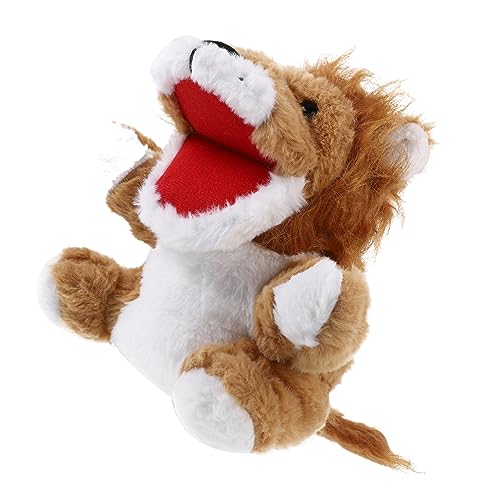 CIYODO Löwen-Handpuppe Fingerspielzeug zum Geschichtenerzählen Cartoon-Tiere-Marionette tierisches Handspielzeug tierische Handpuppe Tierpuppen Süße Handpuppe PP Baumwolle von CIYODO