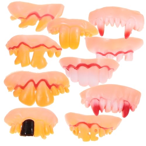 CIYODO 10 Stück Lustige Halloween-falschzähne Kostüm-Requisiten Halloween-Dekoration Party-zubehör CIYODO 10 Stück Lustige Halloween-falschzähne Kostüm-Requisiten Halloween-Dekoration Party-zubehör von CIYODO
