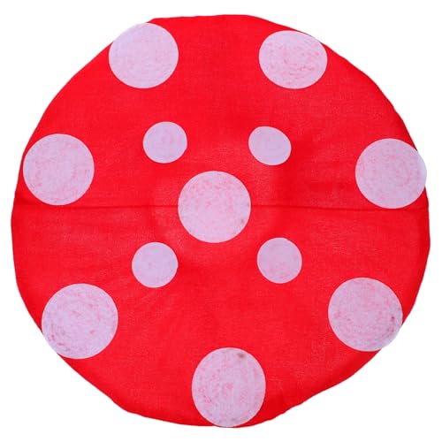 CIYODO Lustiger Roter Pilz Hut mit Flexiblem Drahtbügel Leichter Party und Halloween Kostüm Accessoire für Erwachsene und Verstellbare Kappenform für Bühnenauftritte und Fotosessions von CIYODO