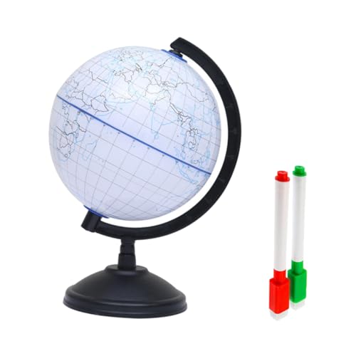 CIYODO Malset Party Globen Für Unlackierter Weltglobus Lernglobus Geographie Lernspielzeug Geographie Lernwerkzeug Unlackierter Kunststoff Weiß von CIYODO