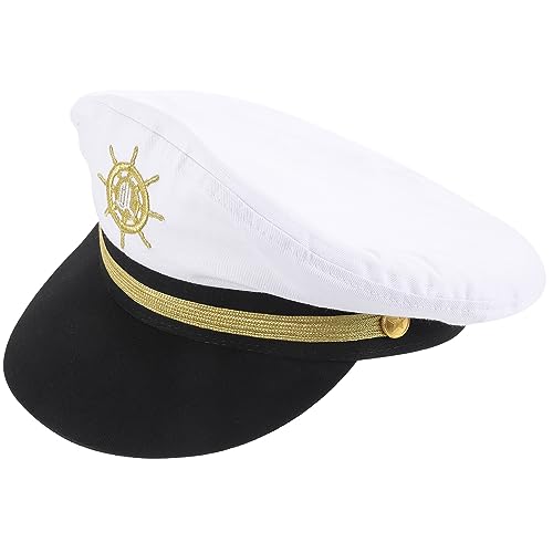 CIYODO Marinemütze Matrosenmütze kostüme für Erwachsene kostüm Erwachsene Hüte für Frauen Kleider Kostüme für Männer Motorhaube für Männer Bootshut Dekorativer Hut Kleidung bilden Zubehör von CIYODO