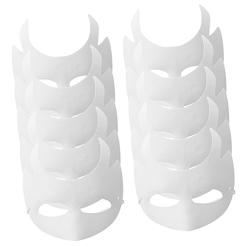 CIYODO Halloween-kostüme 10er-pack Leere Masken Weiße Papiermasken Für Männer Frauen Jungen Und Mädchen CIYODO Halloween-kostüme 10er-pack Leere Masken Weiße Papiermasken Für Männer Frauen Jungen Und Mädchen von CIYODO