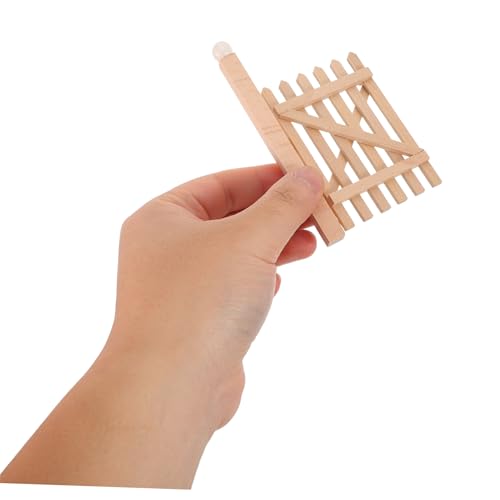CIYODO Maßstab Doppeltes Öffnendes Gartentor aus DIY Puppenhaus Türmodell Realistisches Zaun Accessoire für Mini Haus Außenbereich und Rollenspiele von CIYODO