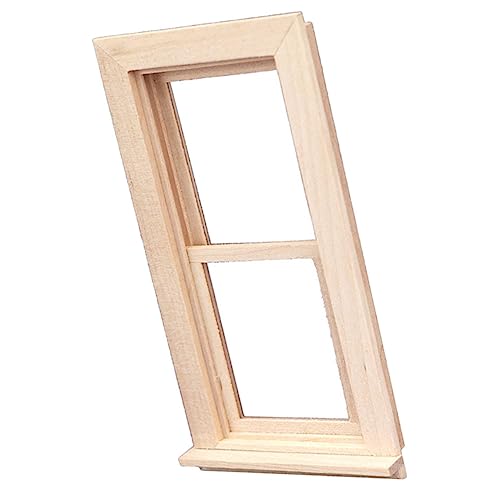 CIYODO Maßstab Handgefertigtes Mini Fenster Modell für Puppenhaus Dekoration Naturbelassenes Holz Vielseitig Wohnaccessoire Geeignet CIYODO Maßstab Handgefertigtes Mini Fenster Modell für Puppenhaus Dekoration Naturbelassenes Holz Vielseitig Wohnaccessoire Geeignet von CIYODO