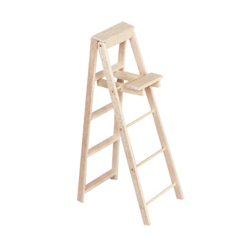CIYODO Maßstab Mini Puppenhaus Zubehör Realistische Miniaturleiter für Puppenhaus Dekoration Mini Garten Treppenhaus Detailreich und Kompakt von CIYODO