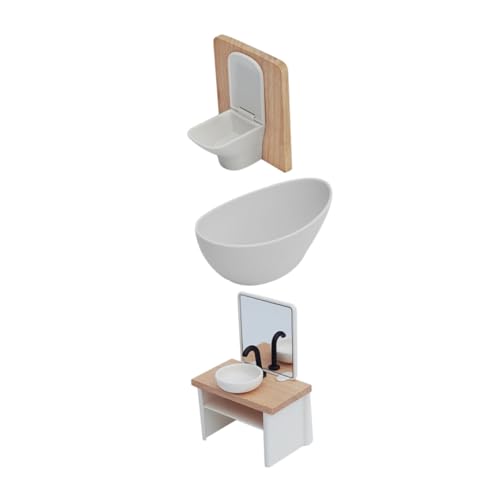 CIYODO Maßstab Miniatur Möbel Toilette Waschbecken Dusche Realistische Badzimmer Dekoration für Rollenspiel Kreatives von CIYODO