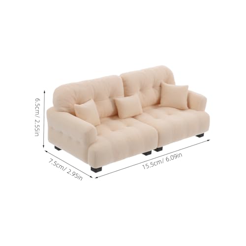 CIYODO Maßstab Plüsch Mini Couch mit Kissen Weiches Design für Kinderzimmer Puppenmöbel Kreatives Rollenspiel und Dekoration CIYODO Maßstab Plüsch Mini Couch mit Kissen Weiches Design für Kinderzimmer Puppenmöbel Kreatives Rollenspiel und Dekoration von CIYODO