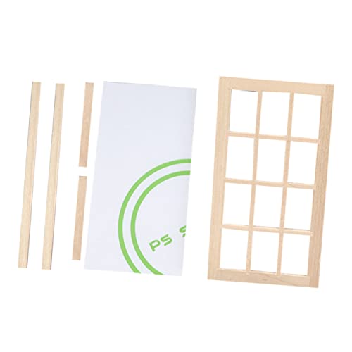 CIYODO Maßstab Puppenhaus Möbel Zubehör Detailreiches DIY Haus Fenster Modell Geeignet als Puppenhaus Dekoration und Tisch Ornament Fein Verarbeitet Vielseitig Einsetzbar von CIYODO
