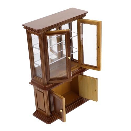 CIYODO Maßstab Puppenhaus Möbel mit Spiegel Kompakter Miniatur Vitrinenschrank für Puppenhaus Schlafzimmer Wohnzimmer Küchenzubehör Dekoratives Miniaturdisplay CIYODO Maßstab Puppenhaus Möbel mit Spiegel Kompakter Miniatur Vitrinenschrank für Puppenhaus Schlafzimmer Wohnzimmer Küchenzubehör Dekoratives Miniaturdisplay von CIYODO