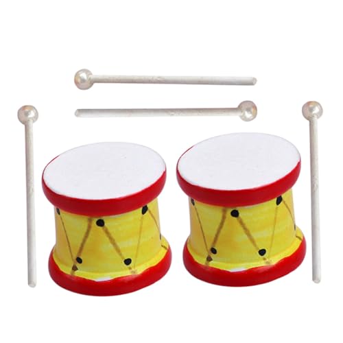CIYODO Maßstab Realistische Gelbe Mini Trommel und Trommelstöcke Dekoratives Musikinstrument Modell für Puppenhaus Zubehör und Mini Haus Dekoration CIYODO Maßstab Realistische Gelbe Mini Trommel und Trommelstöcke Dekoratives Musikinstrument Modell für Puppenhaus Zubehör und Mini Haus Dekoration von CIYODO