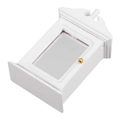 CIYODO Maßstab Weißes Dekorativer Mini Schrank für Schlafzimmer Wohnzimmer und Küche Realistisches Möbel für Puppenhaus Zubehör von CIYODO