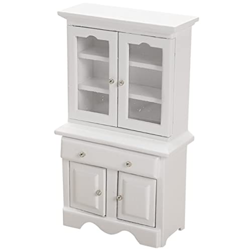 CIYODO Maßstab Weißes Display Cabinet mit Öffnender Tür Dekoratives Möbelmodell für Puppenhaus Zubehör und Spielzimmer CIYODO Maßstab Weißes Display Cabinet mit Öffnender Tür Dekoratives Möbelmodell für Puppenhaus Zubehör und Spielzimmer von CIYODO