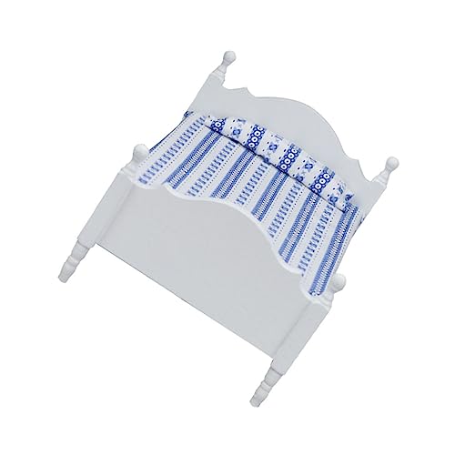 CIYODO Maßstab Weißes Mini Bett Möbel Kleine Dekorative Puppenmöbel für Schlafzimmer Langlebig und Realistisch Gestaltet CIYODO Maßstab Weißes Mini Bett Möbel Kleine Dekorative Puppenmöbel für Schlafzimmer Langlebig und Realistisch Gestaltet von CIYODO