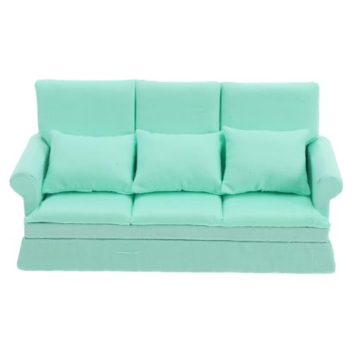 CIYODO Maßstab mit DREI Weichen Kissen Modernes Stilvolles Modellsofa für Puppenwohnzimmer Platzsparend und Vielseitig für Dekoration und Fotos von CIYODO
