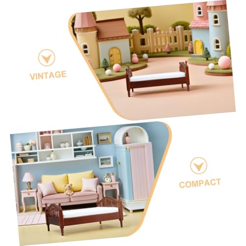 CIYODO Maßstab mit Matratze Realistisches Vintage Schlafzimmer Möbelmodell Langlebig und Detailreich für Sammler und Rollenspiele von CIYODO