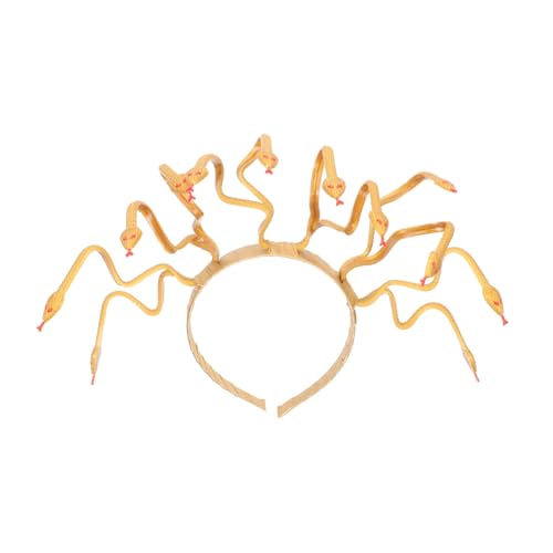CIYODO Medusa Schlangen Kopfschmuck Goldener Snake Haarreif Halloween Cosplay Party Kostüm Zubehör Auffälliges Design Unisex für Karneval Fasching CIYODO Medusa Schlangen Kopfschmuck Goldener Snake Haarreif Halloween Cosplay Party Kostüm Zubehör Auffälliges Design Unisex für Karneval Fasching von CIYODO
