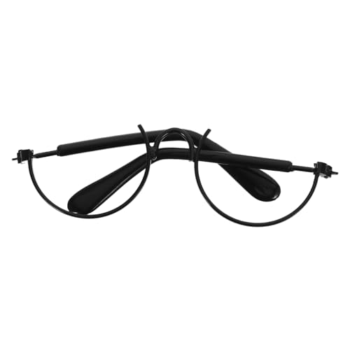 CIYODO Metalldraht Puppenbrille Rahmen Schwarz Langlebige Realistische Mini Brillen für Puppen Vielseitig Kompatible Eyewear Zubehör für Basteln und Kostüm von CIYODO