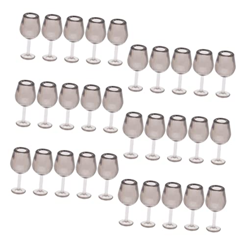 CIYODO Mikrolandschaft Plastikkelch Miniatur Puppe für Champagnergläser Winzige Puppenhaus Getränkebecher Weinbecher Puppenbrille Miniaturweingläser Puppencocktailbrille Weinflaschen von CIYODO