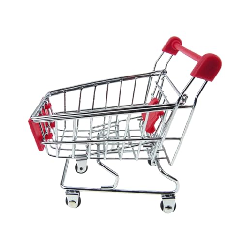 CIYODO Mini Einkaufswagen für Rollenspielwagen aus Metall mit Elektroplattierung Vielseitig Einsetzbar als Schreibtischzubehör oder Zufällige Farbe von CIYODO