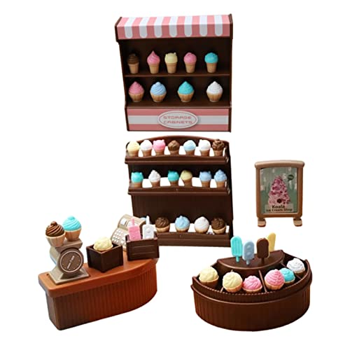 CIYODO Mini Eisdiele Puppenhaus Dekoration Miniatur Eisvitrine und Kuchen Schrank Ornament Realistische Mini Möbel für DIY Puppenhaus Zubehör Geeignet für Micro Landschaft Wohnaccessoire CIYODO Mini Eisdiele Puppenhaus Dekoration Miniatur Eisvitrine und Kuchen Schrank Ornament Realistische Mini Möbel für DIY Puppenhaus Zubehör Geeignet für Micro Landschaft Wohnaccessoire von CIYODO