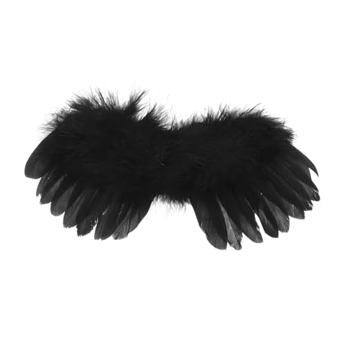 CIYODO Mini Engel Flügel Kostüm für Erwachsene Schwarze Flügel für Halloween Weihnachten Cosplay Baumwoll Dollhouse Zubehör mit Feiner Verarbeitung und Komfort CIYODO Mini Engel Flügel Kostüm für Erwachsene Schwarze Flügel für Halloween Weihnachten Cosplay Baumwoll Dollhouse Zubehör mit Feiner Verarbeitung und Komfort von CIYODO