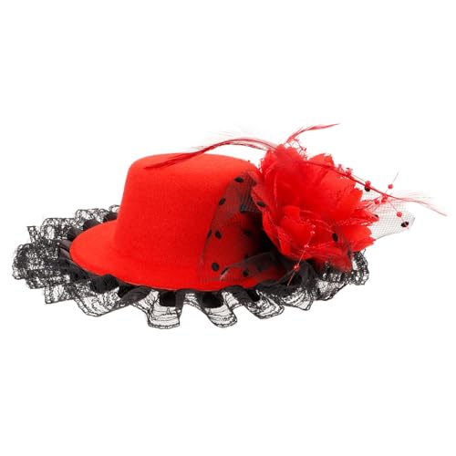 CIYODO Mini Fascinator Hut mit Federhaarschmuck Kleiner Clip Hut für Damen Vielseitig für Bühne Geburtstag Tanz und Teeparty Sicherer Halt und Komfortables Design von CIYODO