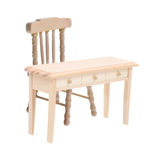 CIYODO Mini Holz Tisch und Stuhl Set Puppenhaus Möbel Dekoration Klassische Miniatur Sitzgruppe für Puppenhaus Zubehör und Kleine Haus Requisiten Glatte Oberfläche Langlebig und CIYODO Mini Holz Tisch und Stuhl Set Puppenhaus Möbel Dekoration Klassische Miniatur Sitzgruppe für Puppenhaus Zubehör und Kleine Haus Requisiten Glatte Oberfläche Langlebig und von CIYODO