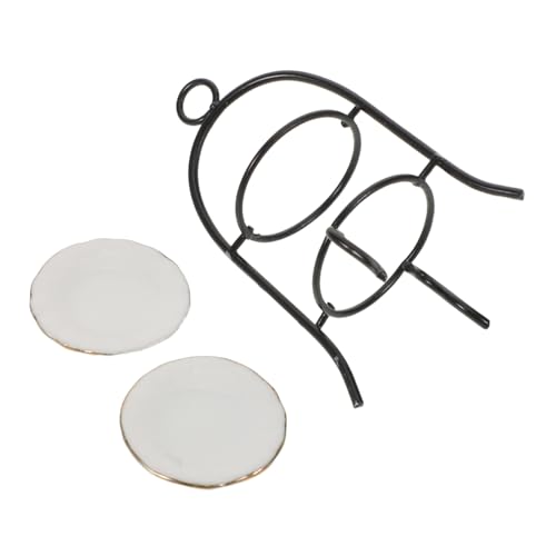 CIYODO Mini Küchenornamente Mini Dessertturm Kleines Lebensmittelzubehör Gebäckständer Kuchensockel Küchenpuppenhausdekor Teekuchenständer Puppenhaus von CIYODO