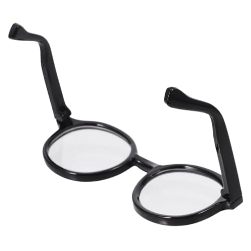 CIYODO Mini Puppenbrille für Stoffpuppen Dekorative Runde Kunststoffbrille mit Schwarzem Rahmen Puppenzubehör für DIY Ankleiden und Puppendekoration CIYODO Mini Puppenbrille für Stoffpuppen Dekorative Runde Kunststoffbrille mit Schwarzem Rahmen Puppenzubehör für DIY Ankleiden und Puppendekoration von CIYODO