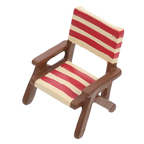CIYODO Kleiner Strandstuhl Modell für Puppenhäuser Kleiner Stuhl aus Harz Leichter Deko Stuhl für Kinder Kompakt und Platzsparend CIYODO Kleiner Strandstuhl Modell für Puppenhäuser Kleiner Stuhl aus Harz Leichter Deko Stuhl für Kinder Kompakt und Platzsparend von CIYODO